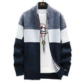 Mens Fleece Zipper Cardigan Winter Jacket Sweater-0